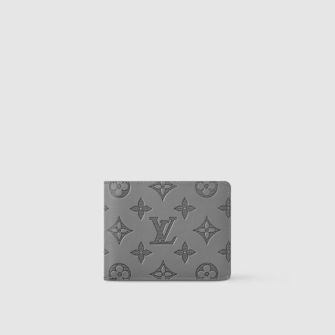Ví Louis Vuitton Multiple Wallet Monogram Shadow Leather Nam Xám